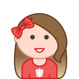 Heidi as a moji with a red Capsicum shirt and red bow